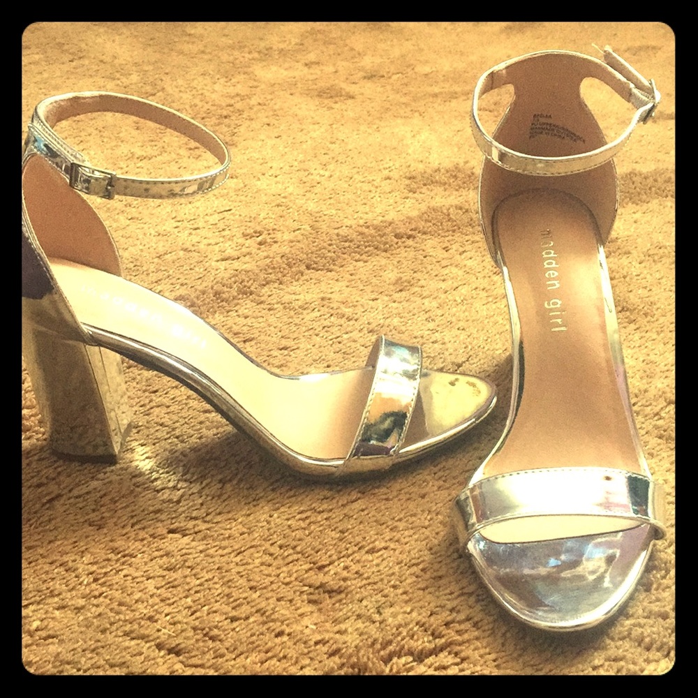 Madden Girl Silver Beella Dress Sandal